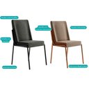 Ver imagem 3 de Kit 6 Cadeiras de Cozinha Hug 1749 6 Uni Preto/grafite - Preto - Carraro