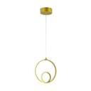 Ver imagem 5 de Luminária Teto Pendente Aliança Arco Redondo Dourado Led 3200k Luz Quente 17w Moderno Minimalista