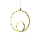 Ver imagem 1 de Luminária Teto Pendente Aliança Arco Redondo Dourado Led 3200k Luz Quente 17w Moderno Minimalista