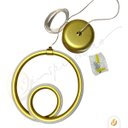 Ver imagem 6 de Luminária Teto Pendente Aliança Arco Redondo Dourado Led 3200k Luz Quente 17w Moderno Minimalista