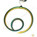 Ver mais imagens de Luminária Teto Pendente Aliança Arco Redondo Dourado Led 3200k Luz Quente 17w Moderno Minimalista