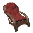 Ver imagem 2 de Conjunto de Poltronas Fibra Sintética Lisboa - 4 Poltronas + 1 Mesa Centro - Tecido Duna Vermelho