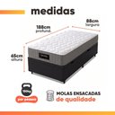 Ver imagem 3 de Cama Box Baú Colchão Solteiro Molas Ensacadas Splendido Munhoz