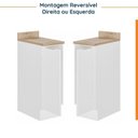 Ver imagem 5 de Balcão Planejado 1 Porta 30cm com Tampo com Rodapé Ipanema CabeCasa MadeiraOriginals Branco