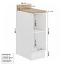 Ver imagem 3 de Balcão Planejado 1 Porta 30cm com Tampo com Rodapé Ipanema CabeCasa MadeiraOriginals Branco