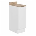 Ver imagem 2 de Balcão Planejado 1 Porta 30cm com Tampo com Rodapé Ipanema CabeCasa MadeiraOriginals Branco