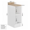 Ver imagem 3 de Balcão 1 Porta 30cm com Tampo com Rodapé Ipanema CabeCasa MadeiraOriginals Branco