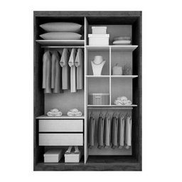 Guarda-Roupa Solteiro Falco Gold - - Freijó Dourado / Branco - 3 Guarda-Roupa Solteiro Falco Gold - - Freijó Dourado / Branco - 3