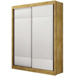 Guarda-Roupa Solteiro Falco Gold - - Freijó Dourado / Branco - 2 Guarda-Roupa Solteiro Falco Gold - - Freijó Dourado / Branco - 2