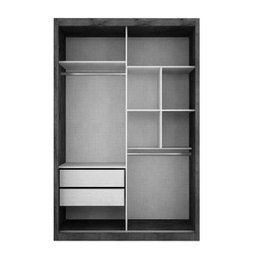 Guarda-Roupa Solteiro Falco Gold - - Freijó Dourado / Branco - 4 Guarda-Roupa Solteiro Falco Gold - - Freijó Dourado / Branco - 4