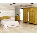 Ver imagem 1 de Guarda-roupa 10 Portas Cama Cômoda 4 Gavetas Madeira Mel