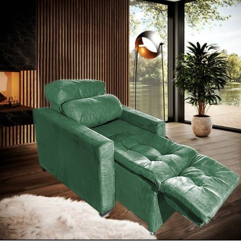 Poltrona do Papai Retrátil e Reclinável Madri Verde