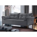 Ver imagem 2 de Sofá 3 Lugares Living M-97 Veludo Martins Grafite