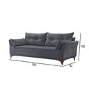 Ver imagem 3 de Sofá 3 Lugares Living M-97 Veludo Martins Grafite