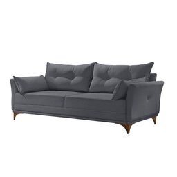 Sofá 3 Lugares Living M-97 Veludo Martins Grafite - 1