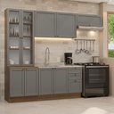 Ver imagem 1 de Armário de Cozinha Completa 270 cm Rustic/Cinza Vik Madesa 05