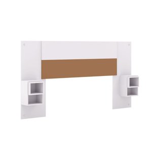 Cabeceira Extensível Solteiro Casal com 2 Mesas Lateral:branco Camarim