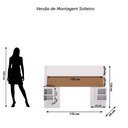 Ver imagem 7 de Cabeceira Extensível Solteiro Casal com 2 Mesas Lateral:branco Camarim