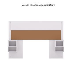 Cabeceira Extensível Solteiro Casal com 2 Mesas Lateral:branco Camarim - 9