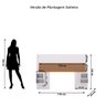 Cabeceira Extensível Solteiro Casal com 2 Mesas Lateral:branco Camarim - 7