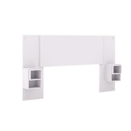 Cabeceira Extensível Solteiro Casal com 2 Mesas Lateral:branco Camarim - 3