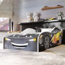 Ver imagem 3 de Cama Carro Infantil Montessoriana Mcqueen Quarto Criança Moderno Grade Proteção Carrinho Cor Preto
