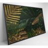 QUADRO FOLHAS DOURADAS - 60x40 - Tecido Canvas - 6