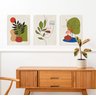 Conjunto com 3 lindos quadros pintados a mão estilo minimalista medindo 60x45cm cada quadro - 1