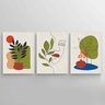 Conjunto com 3 lindos quadros pintados a mão estilo minimalista medindo 60x45cm cada quadro - 4