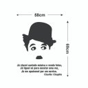 Ver imagem 2 de Adesivo de Parede Decorativo Frase Charlie Chaplin