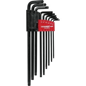 Jogo de Chaves L Torx T10 a T50 Curta 9 Peças - Gedore Red