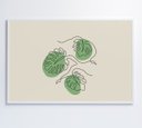 Ver imagem 1 de Quadro Folhas em Linhas - 90x60 - Vidro Impresso