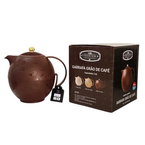 Garrafa Térmica Premium 600ml Parede Dupla Vidro Mantém 12h