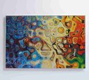 Ver imagem 1 de Quadro Abstrato Amebas - 120x80 - Tecido Canvas