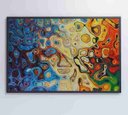 Ver imagem 2 de Quadro Abstrato Amebas - 120x80 - Tecido Canvas