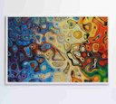 Ver imagem 5 de Quadro Abstrato Amebas - 120x80 - Adesivo Fotográfico