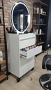 Ver imagem 2 de Carrinho Auxiliar N1 com 2 Gaveta e 2 Portas e Rodizio em Mdf 15mm Branco Tx. A800 X L500 X P300