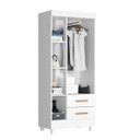 Ver imagem 4 de Guarda-Roupa para Quarto Infantil 3 Portas e 2 Gavetas com Pés Lite Branco