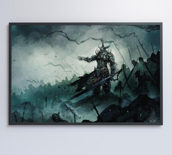 QUADRO JOGO WARCRAFT - 120x80 - Tecido Canvas - 7