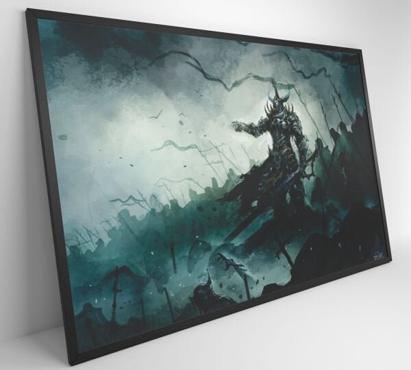 QUADRO JOGO WARCRAFT - 120x80 - Tecido Canvas - 5