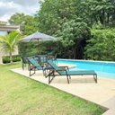 Ver imagem 4 de Kit 2 Espreguiçadeiras e Mesinha Aluminio Piscina e Jardim Reforçada