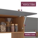 Ver mais imagens de Cozinha Pérola 270cm com Rodapé e Tampo 4 Peças Cinza/Freijó Yescasa
