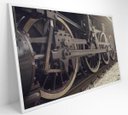 Ver imagem 2 de Quadro Rodas Trem - 120x80 - Adesivo Fotográfico