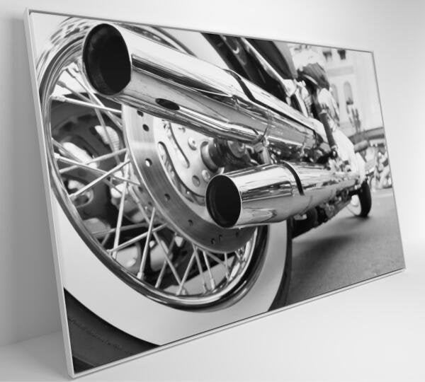 QUADRO MOTO PRETO E BRANCO - 60x40 - Tecido Canvas - 3