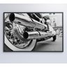 QUADRO MOTO PRETO E BRANCO - 90x60 - Adesivo fotográfico - 7