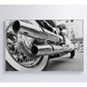 Quadro Moto Preto e Branco - 120x80 - Vidro Impresso - 4