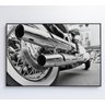 Quadro Moto Preto e Branco - 120x80 - Vidro Impresso - 8