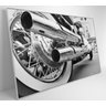 Quadro Moto Preto e Branco - 120x80 - Vidro Impresso - 3
