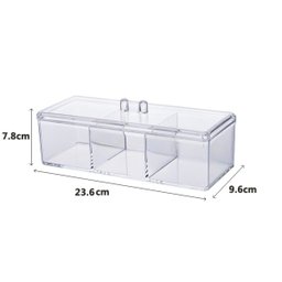 Organizador Porta Maquiagem de Acrílico c/ Divisória - 74608 - 4