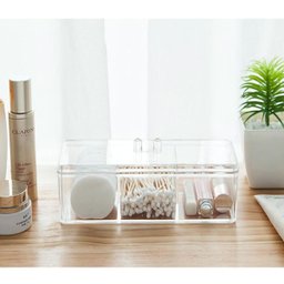 Organizador Porta Maquiagem de Acrílico c/ Divisória - 74608 - 2